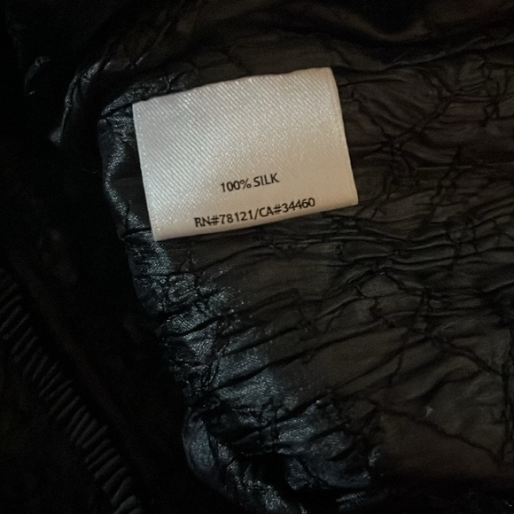 EILEEN FISHER, 100% Silk, Charcoal Gray, Slip Dress | size Large - Picture 6 of 7